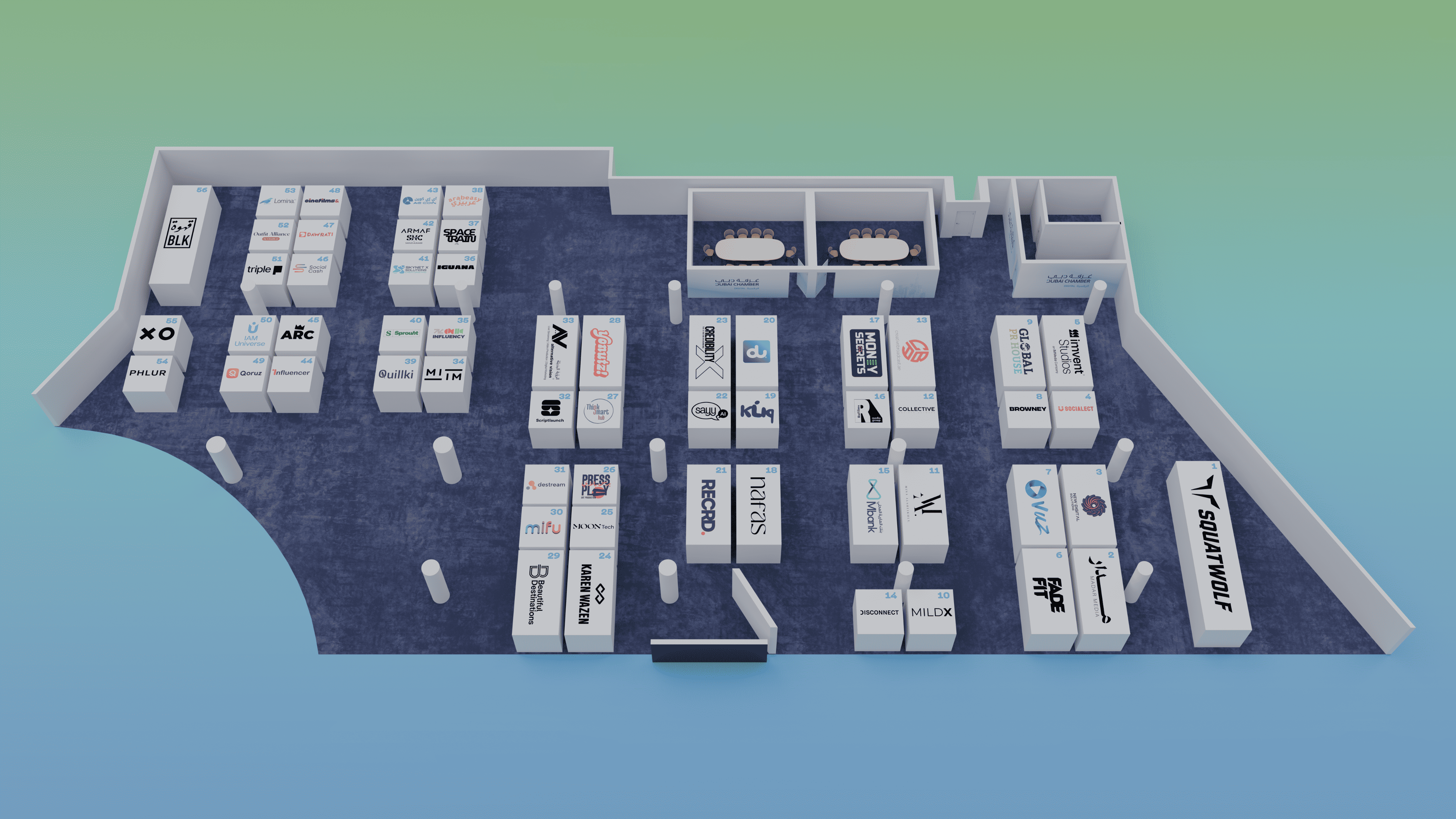 Creators Market exhibition floor layout